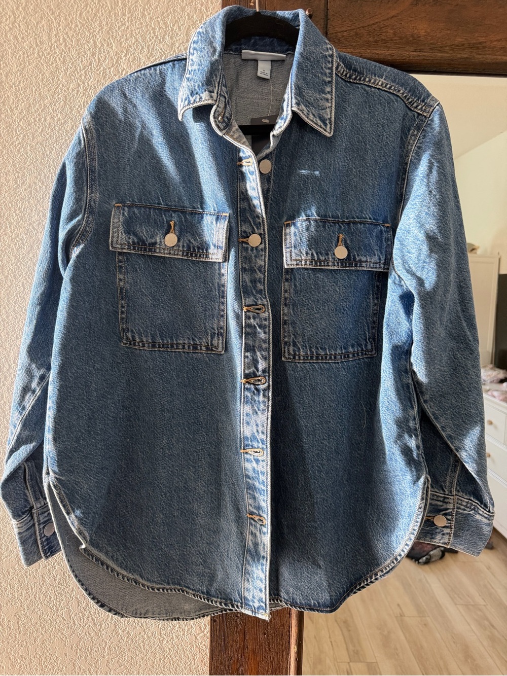 Parke x Target - Blue Denim Medium Wash Shacket